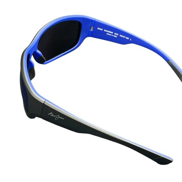 Maui Jim Maukele Polarized Wrap Sunglasses Blue Lenses MJ0682S-003 - Picture 9 of 10